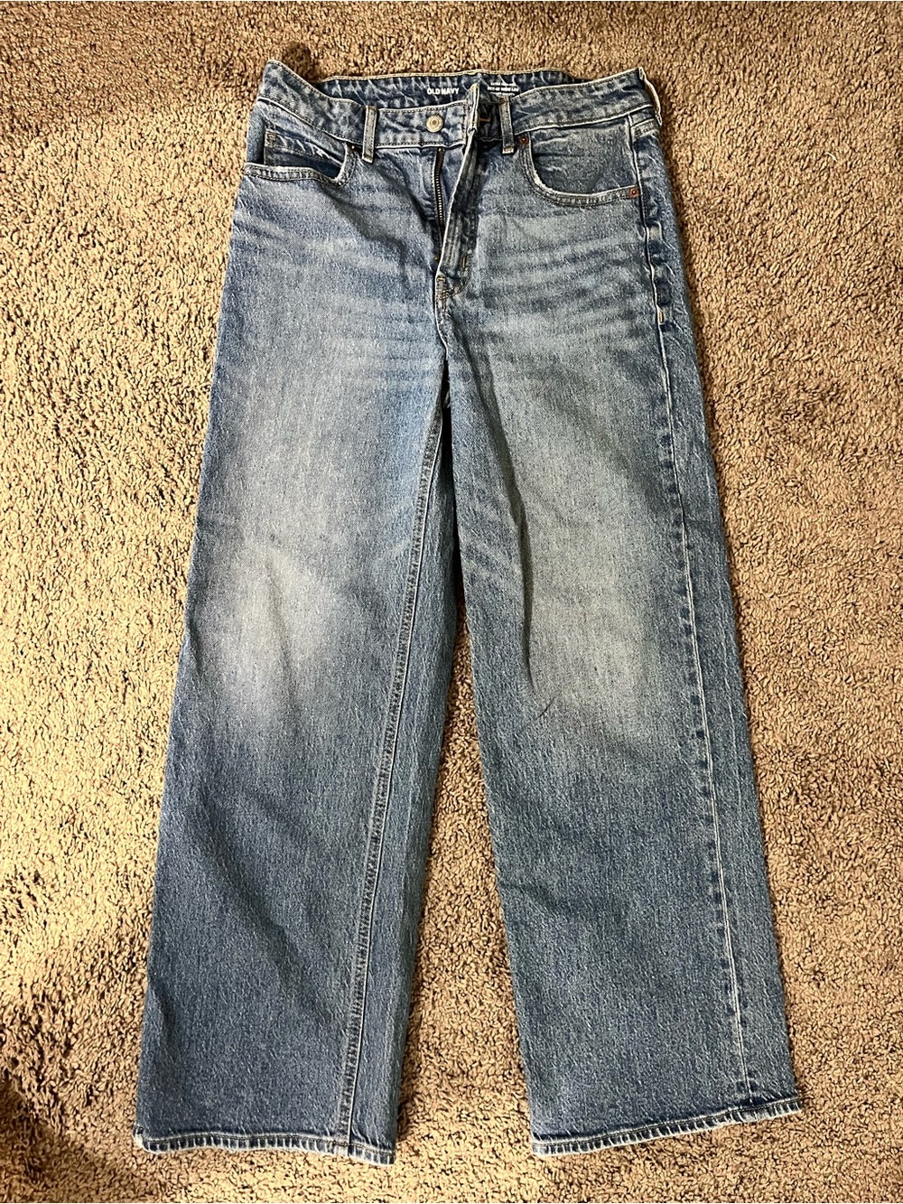 High rise Straight Leg Jeans - Blue - Picture 2 of 8
